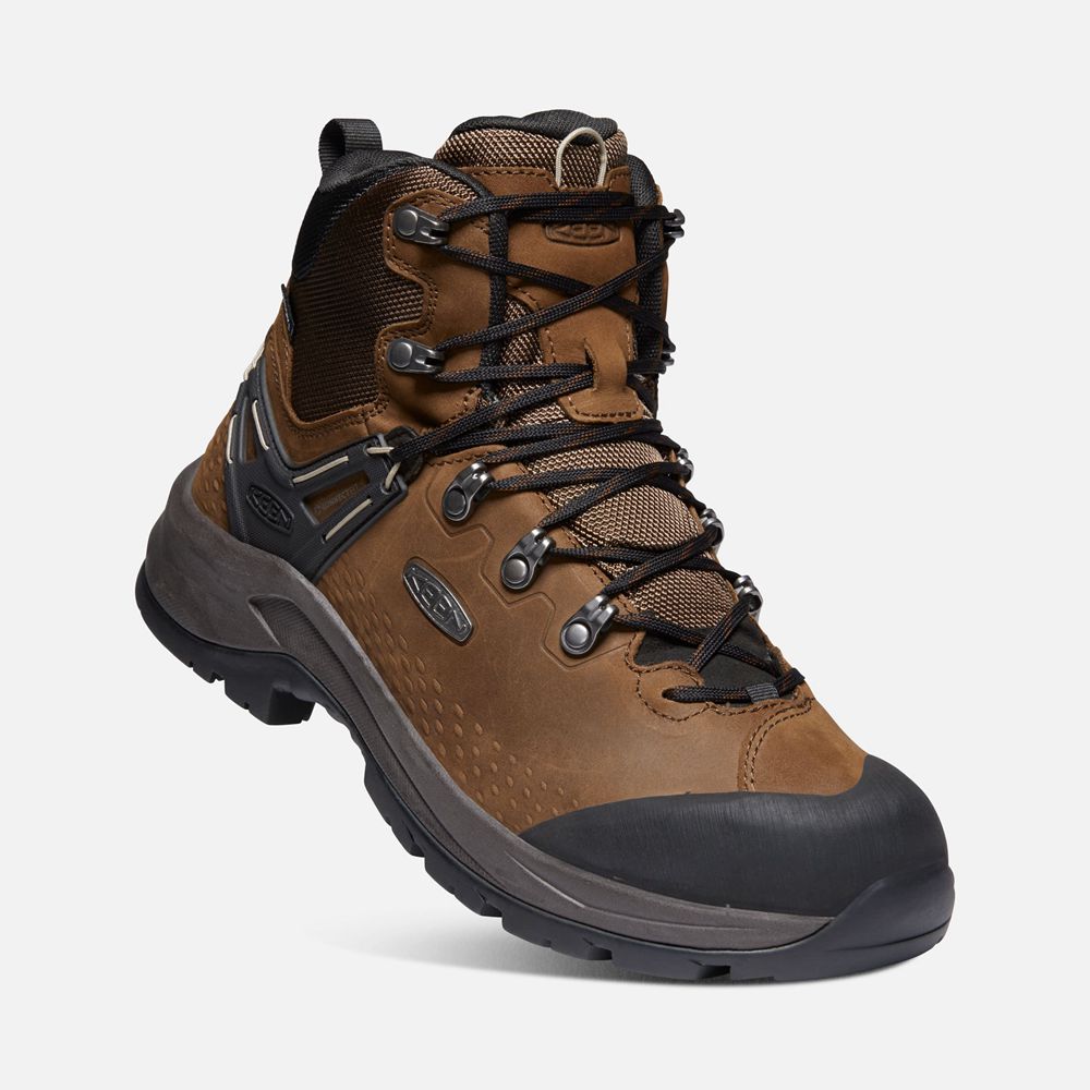 Keen Outdoor Bot Erkek Kahverengi/Siyah - Wild Sky Waterproof - Türkiye VAEB38249